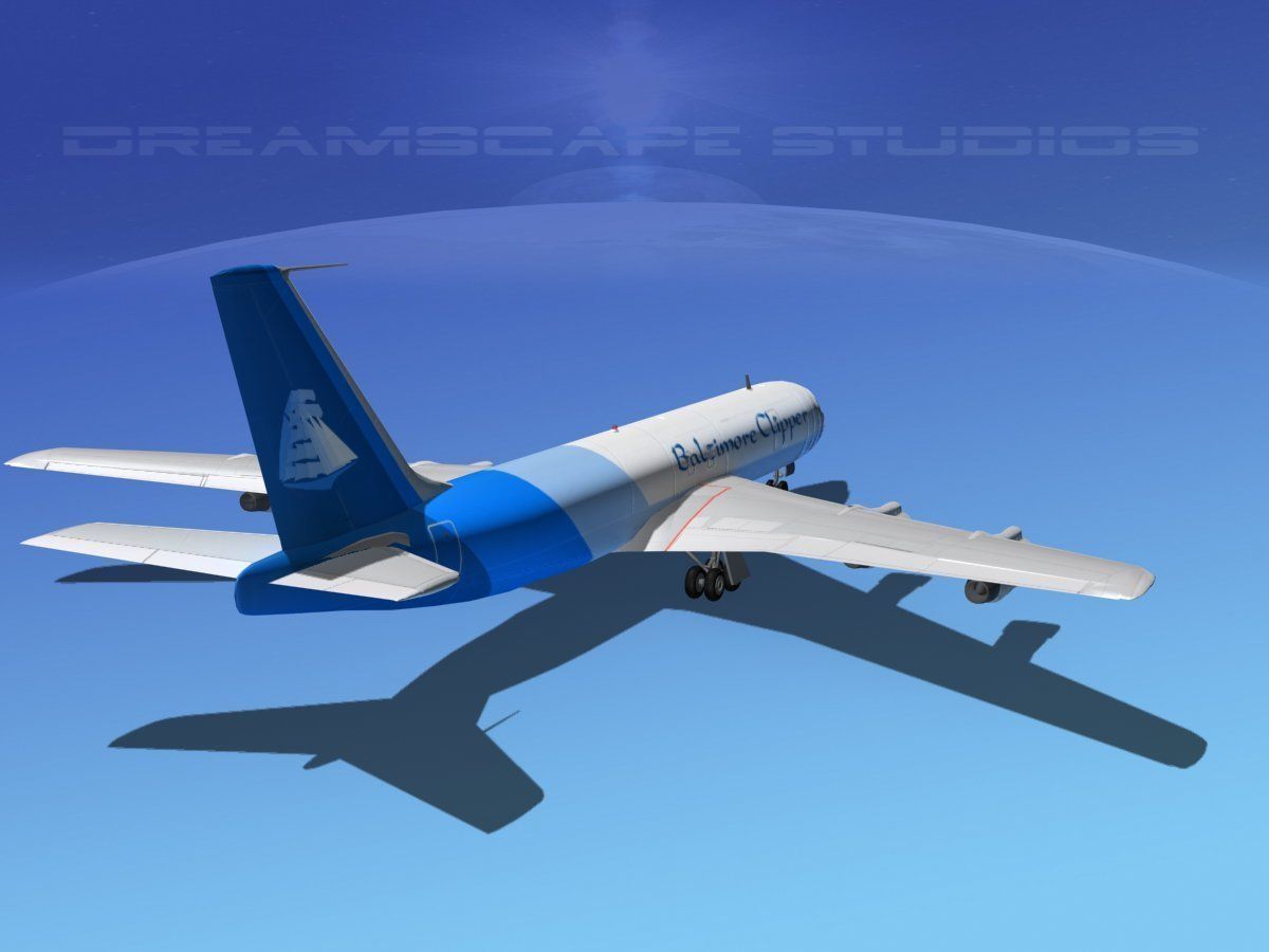 Boeing 707 Baltimore Clipper 3D model_6