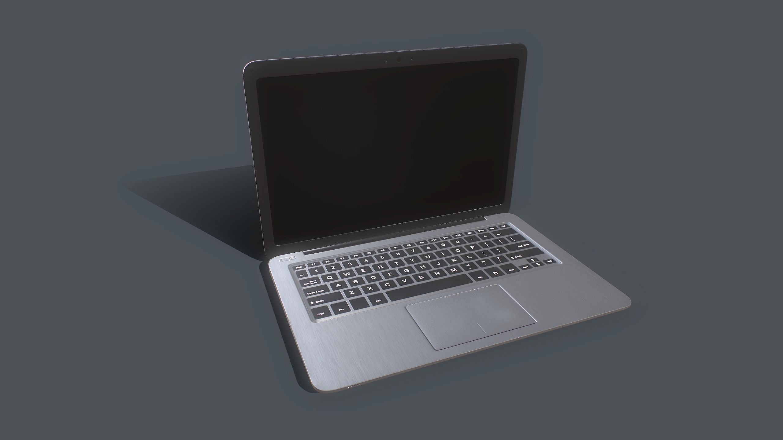 Laptop Low-poly 3D model_7
