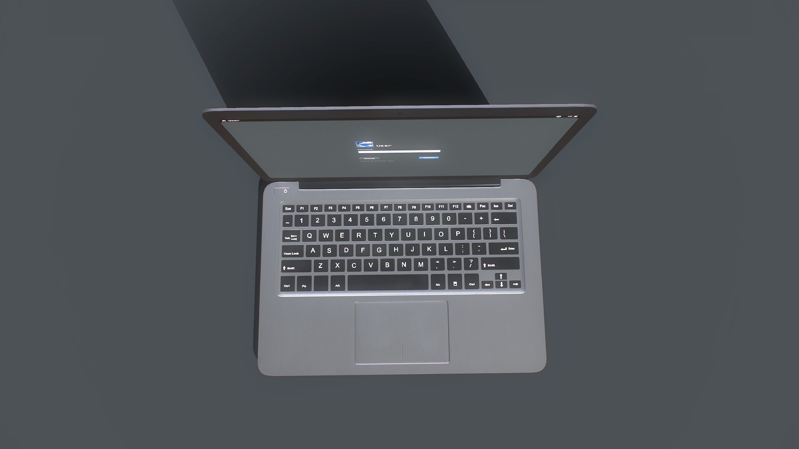 Laptop Low-poly 3D model_2