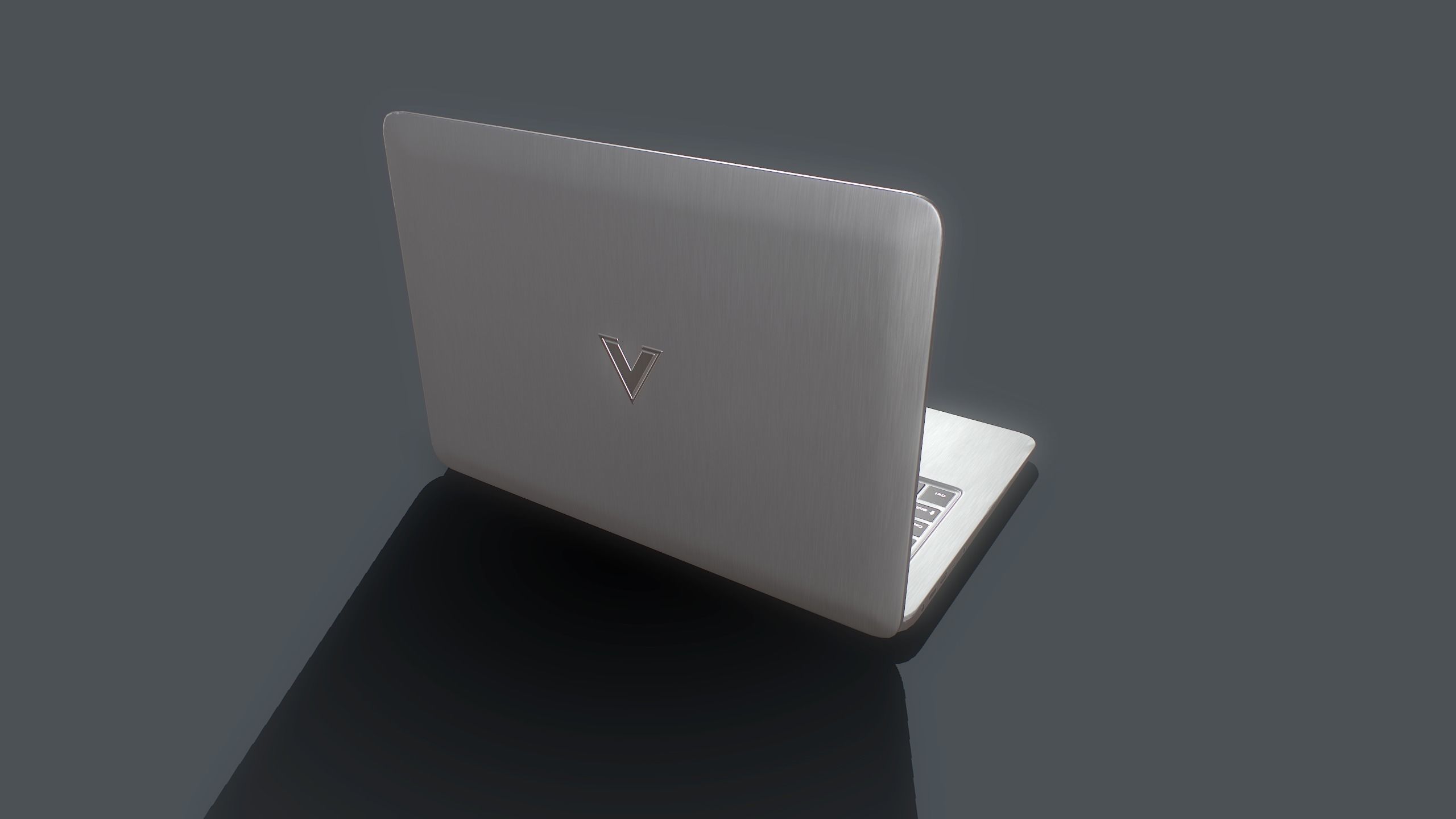 Laptop Low-poly 3D model_3