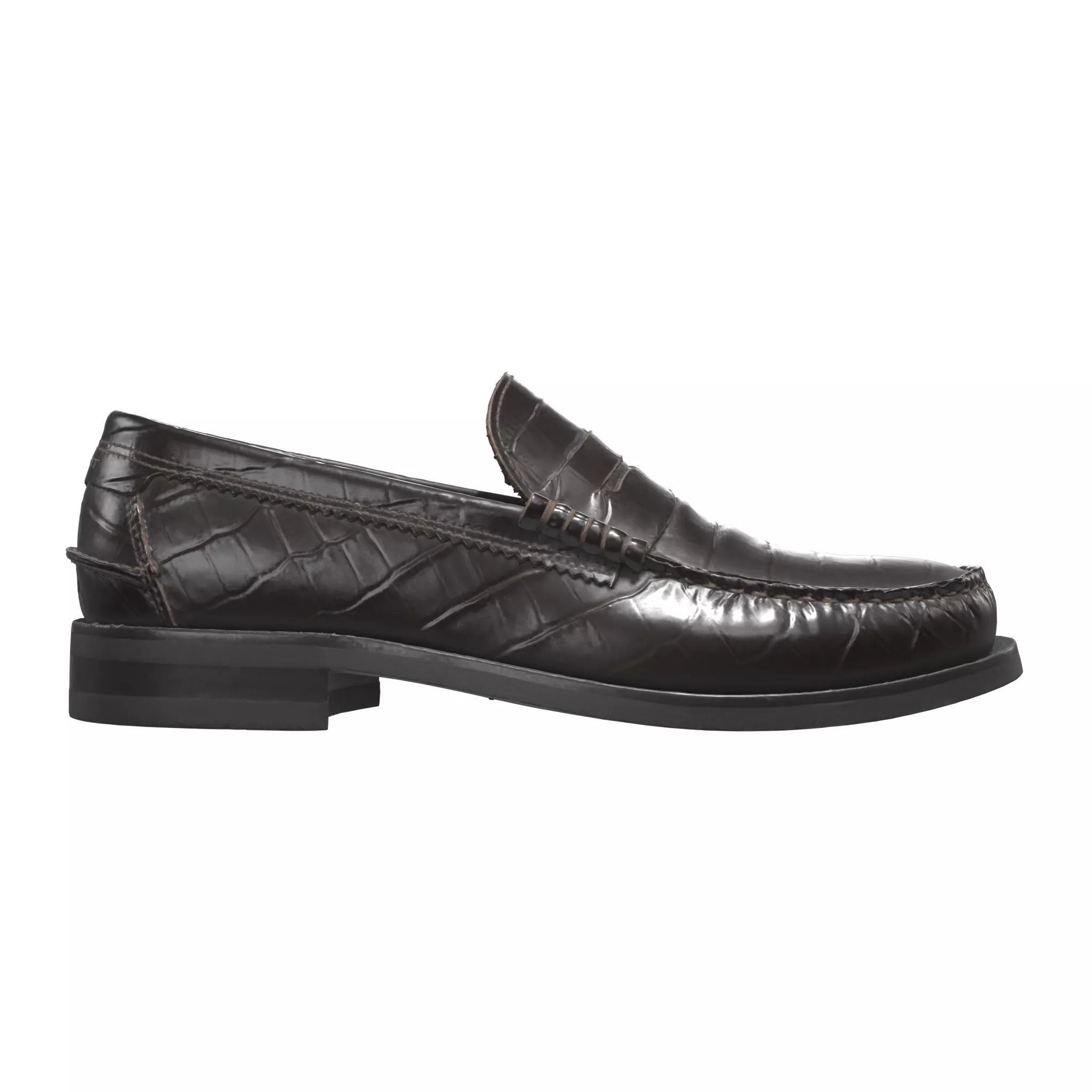 GANT Lenkoxx Crocodile Loafers Brown Low-poly 3D model