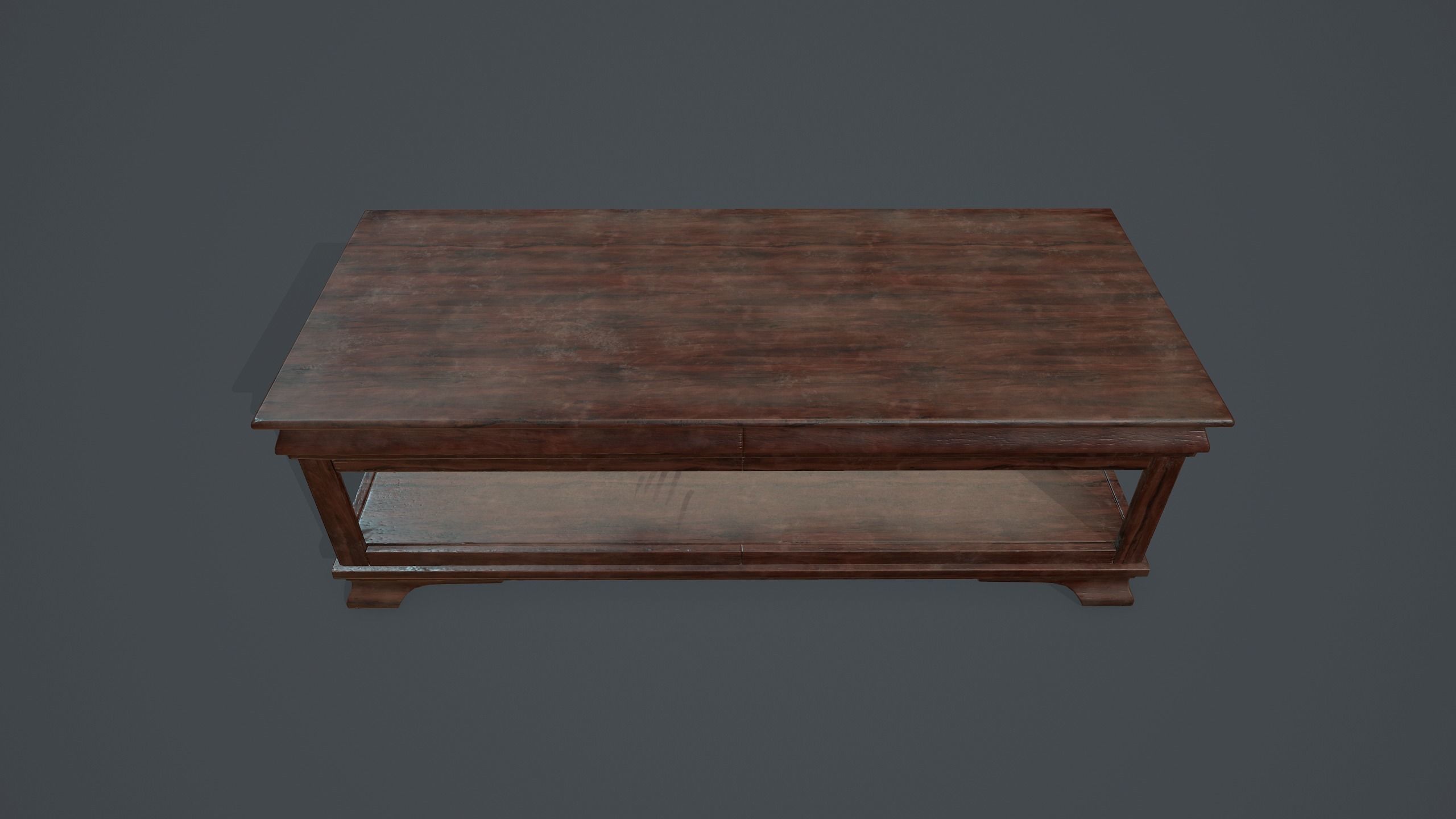 Table damage and fine Low-poly 3D model_7