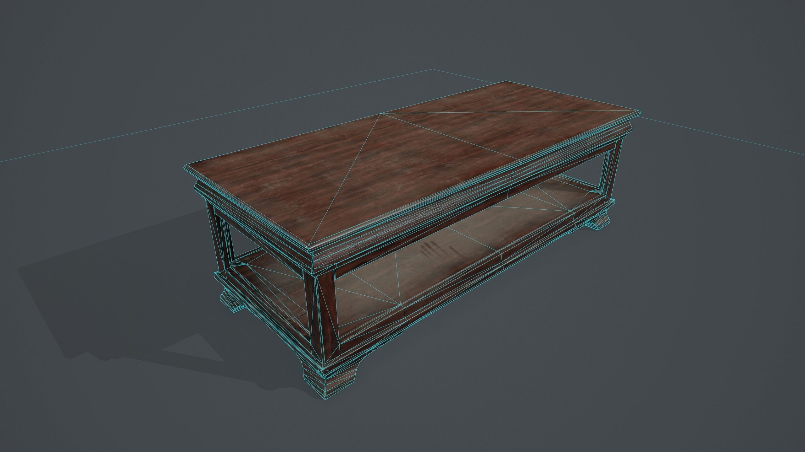 Table damage and fine Low-poly 3D model_9