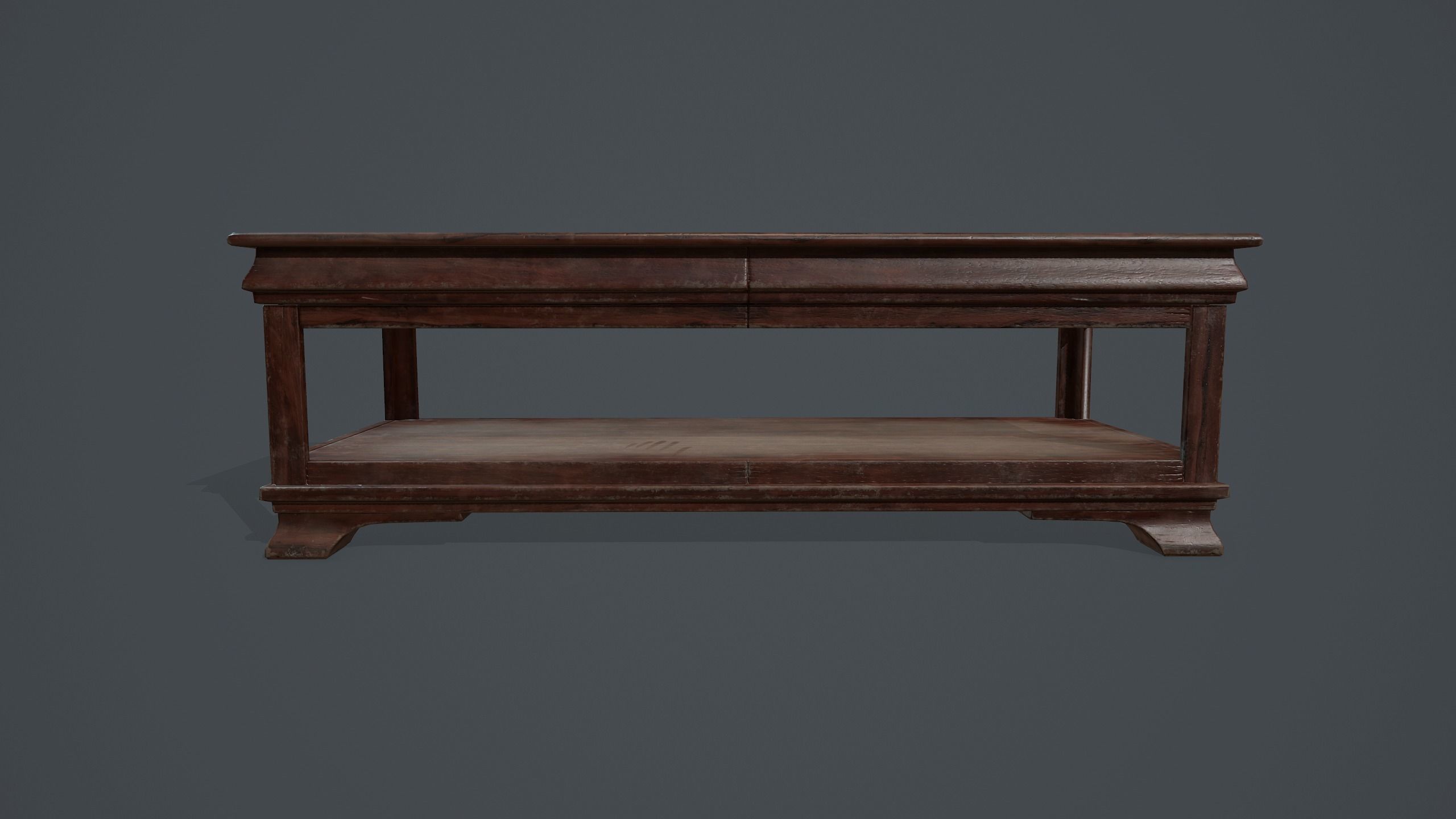 Table damage and fine Low-poly 3D model_3