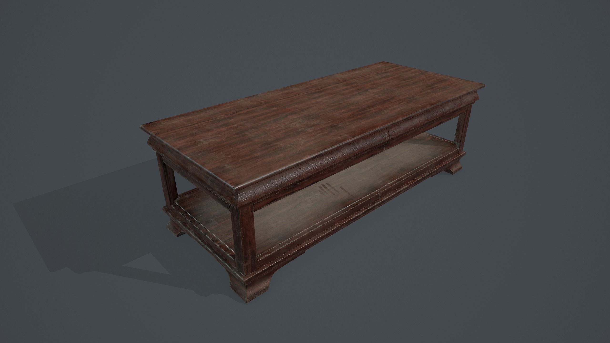 Table damage and fine Low-poly 3D model_8