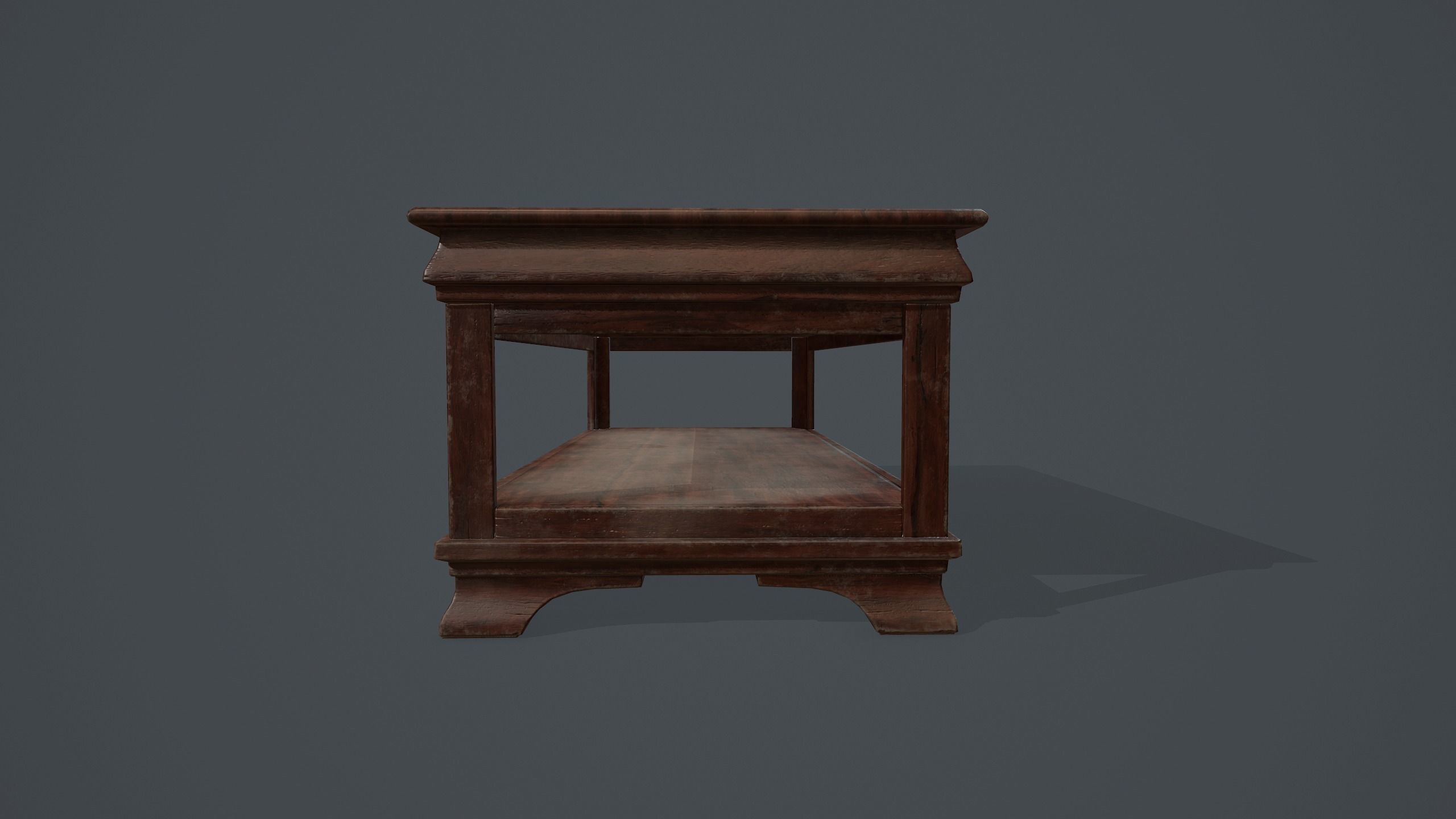 Table damage and fine Low-poly 3D model_4