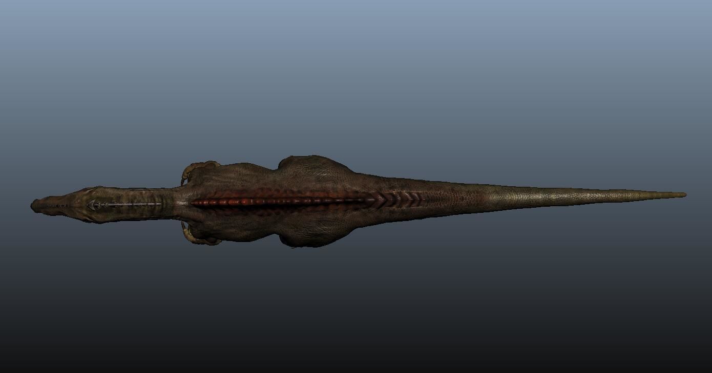 Spinosaurus dinosaur 3D model_2