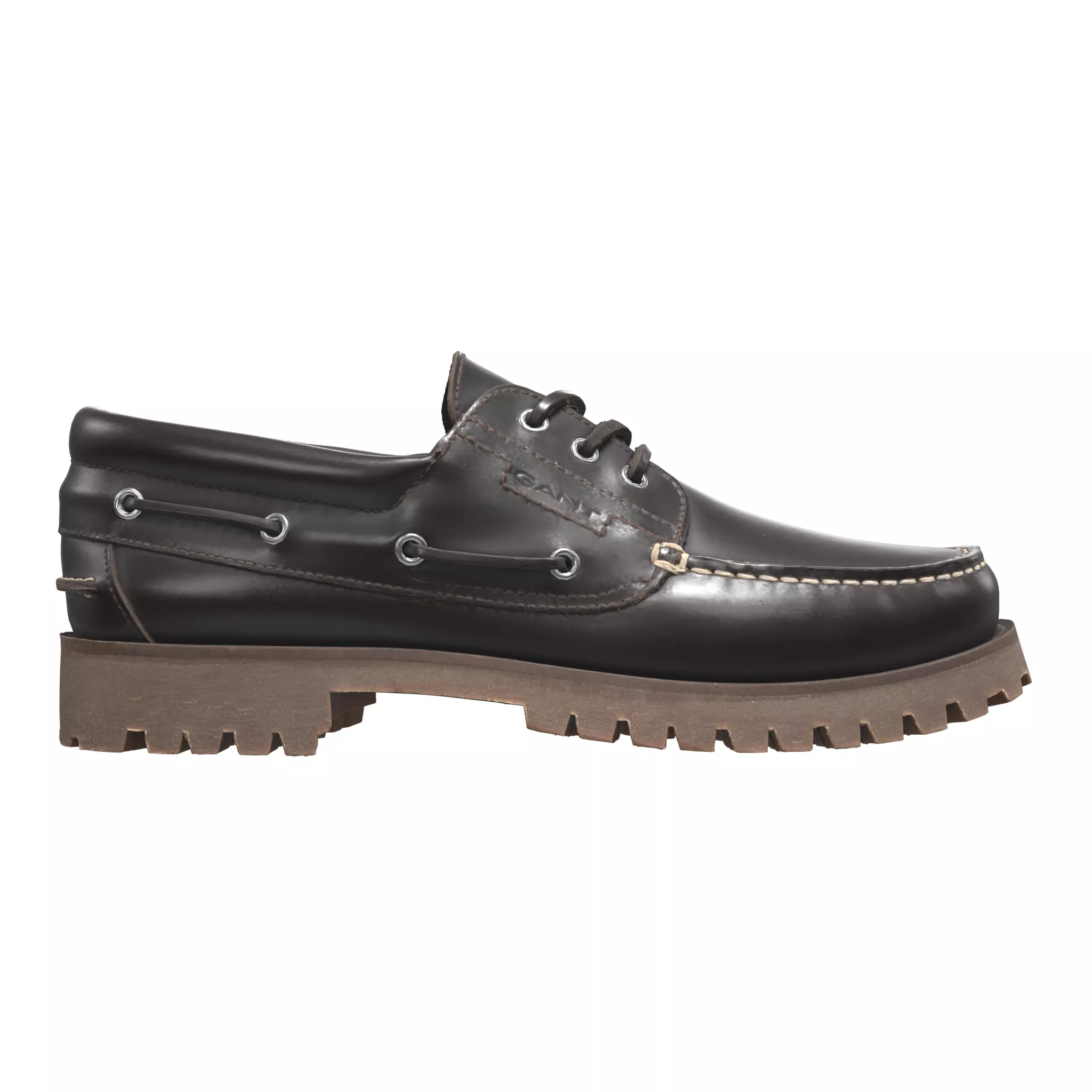 GANT Tratton Leather Boat Shoes Low-poly 3D model