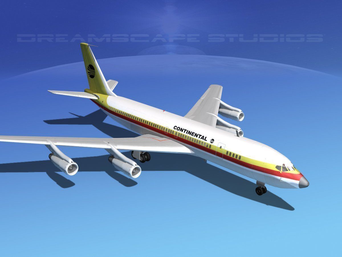 Boeing 707 Continental 3D model_8