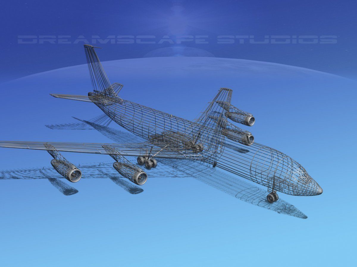 Boeing 707 Continental 3D model_11