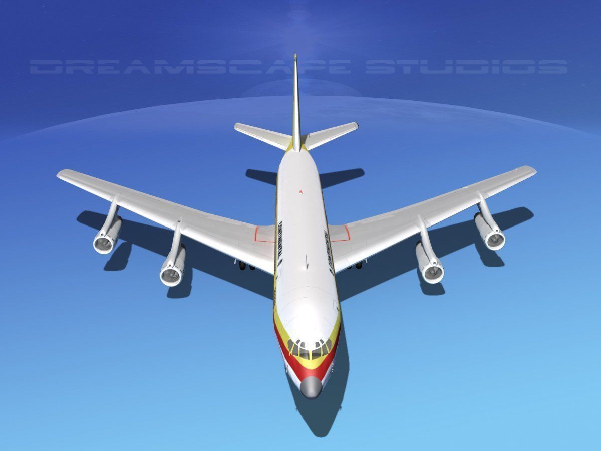 Boeing 707 Continental 3D model_9
