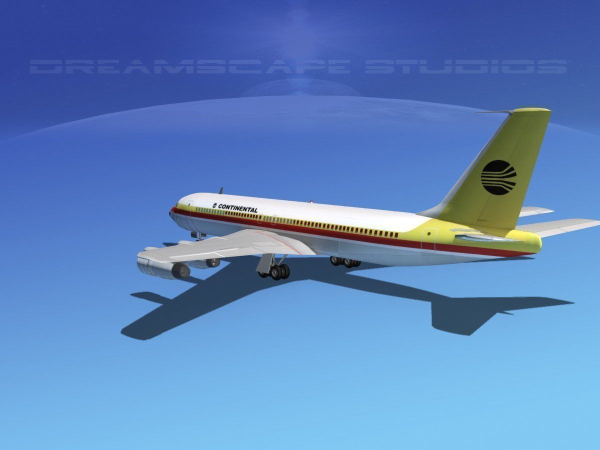 Boeing 707 Continental 3D model_3