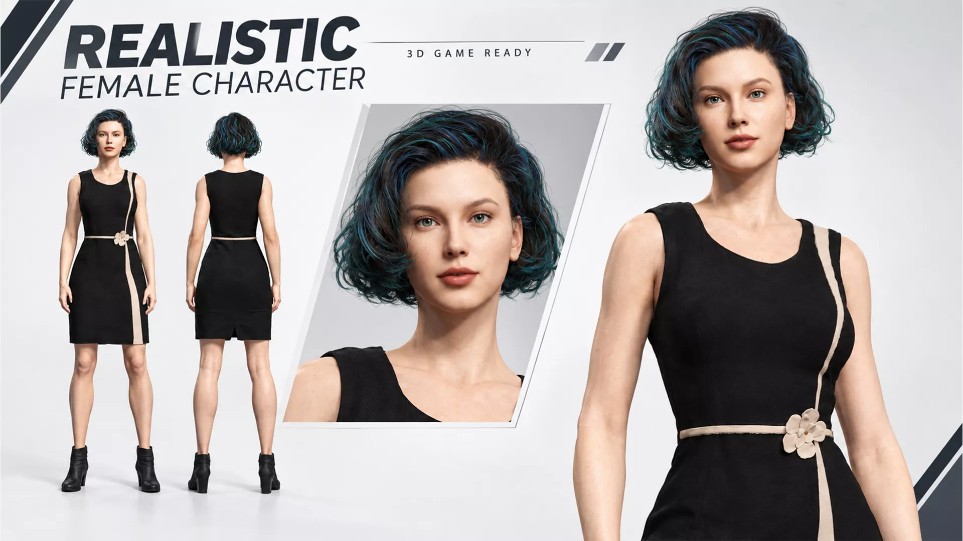 High quality Woman Character 3D model