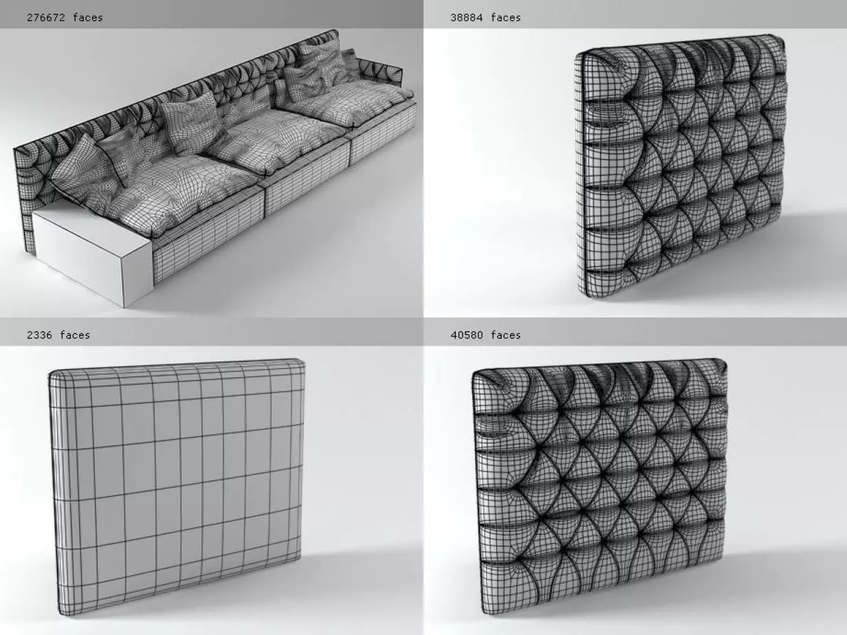 Dominio four different sofas 3D model_7