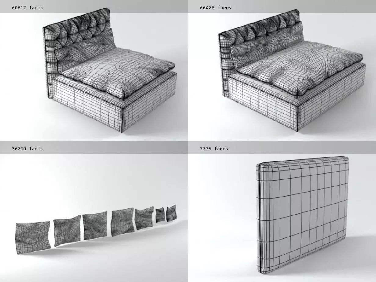Dominio four different sofas 3D model_5