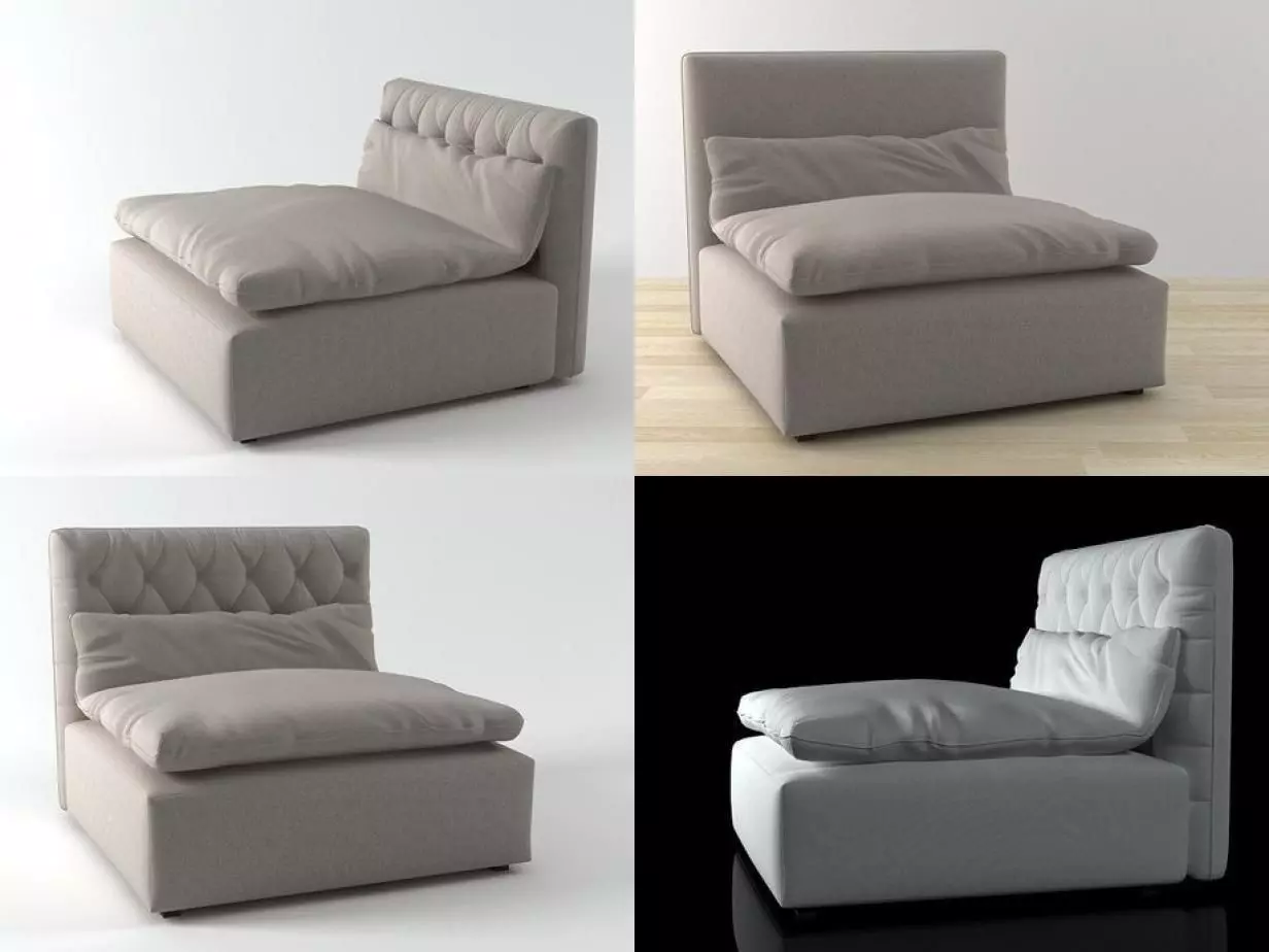 Dominio four different sofas 3D model_1