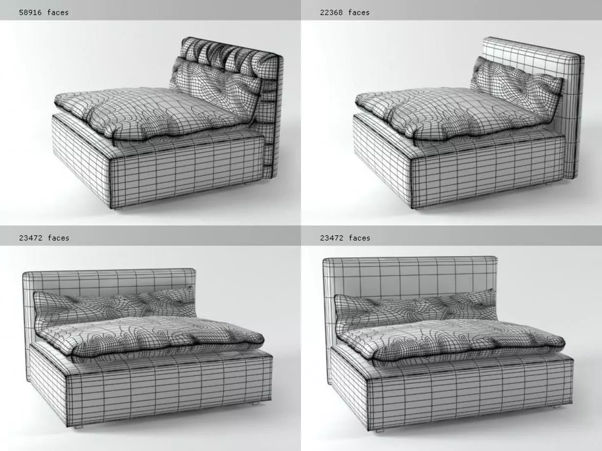 Dominio four different sofas 3D model_6