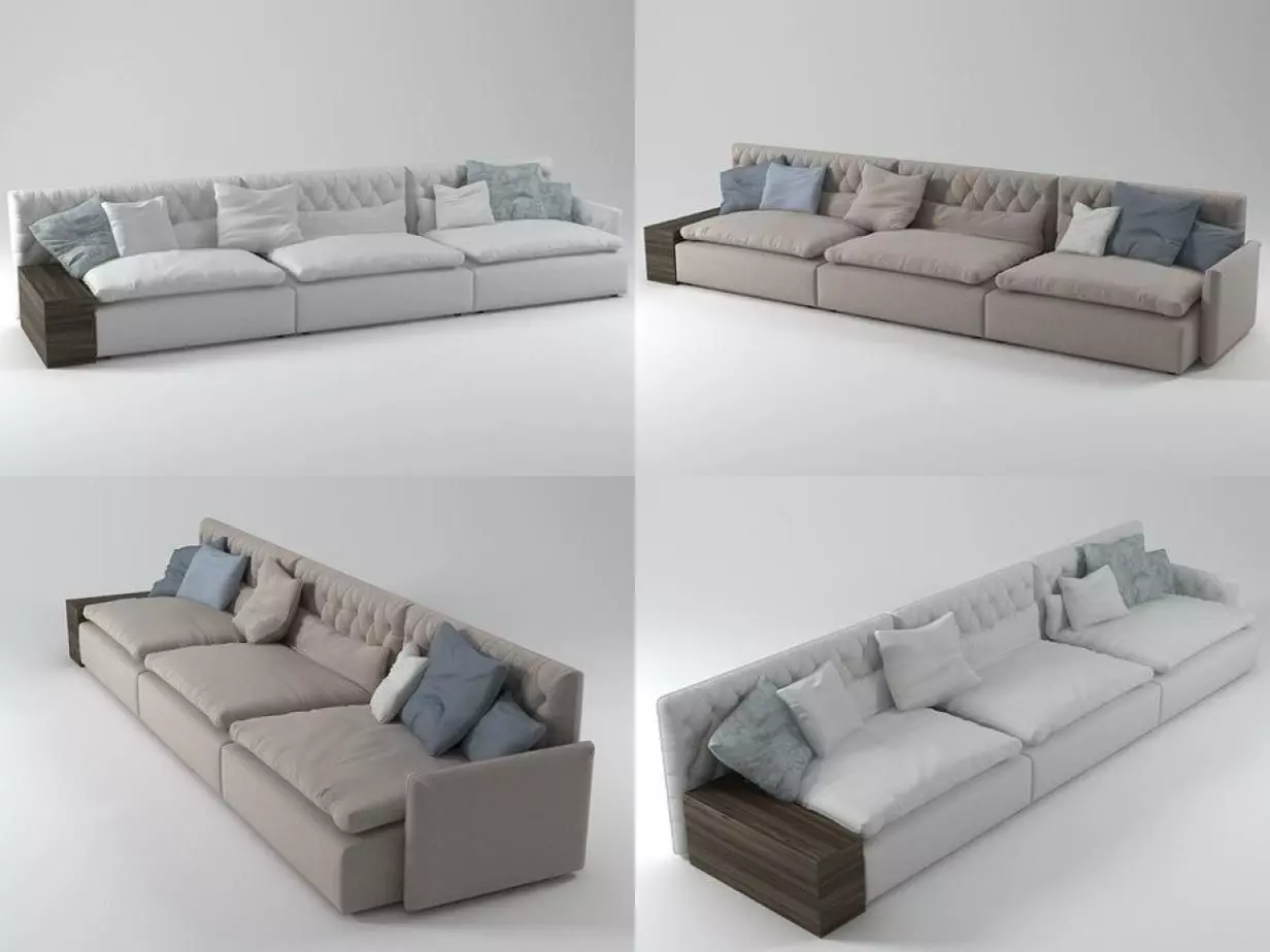 Dominio four different sofas 3D model_0