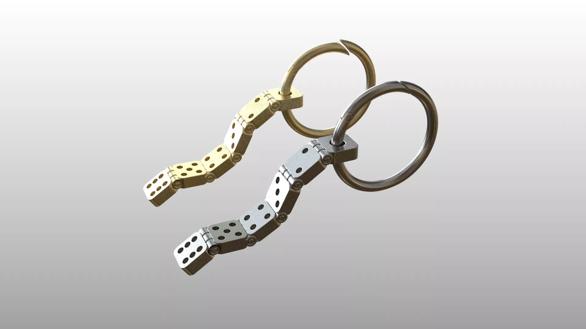 Keychain Hinged Dices 3D print model