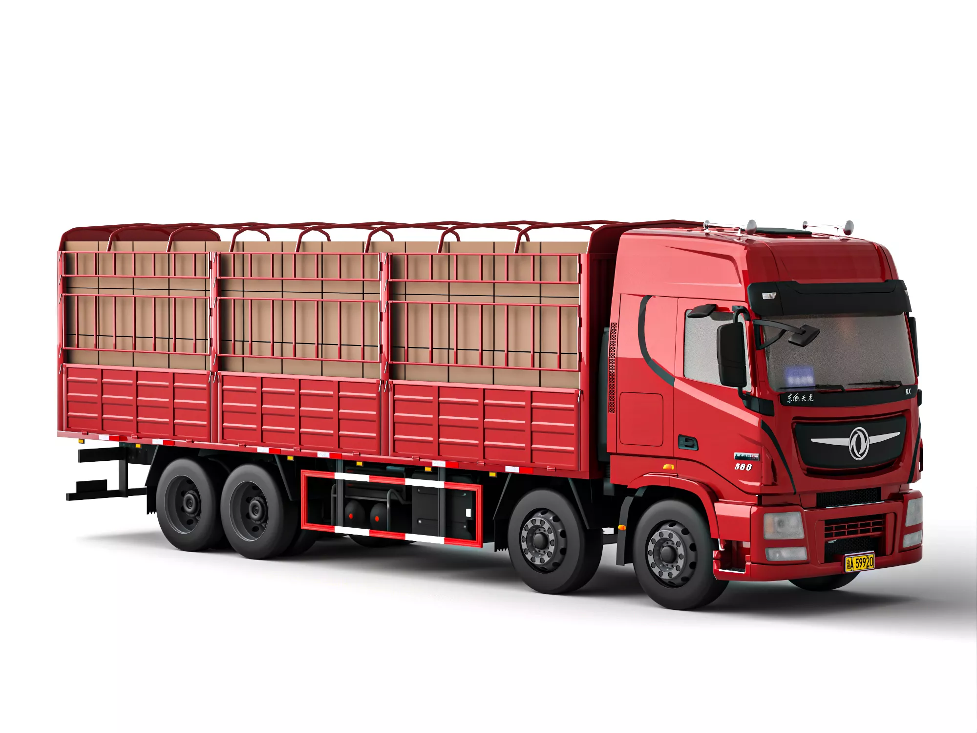 Cargo Stake Truck 3D Model 3D model