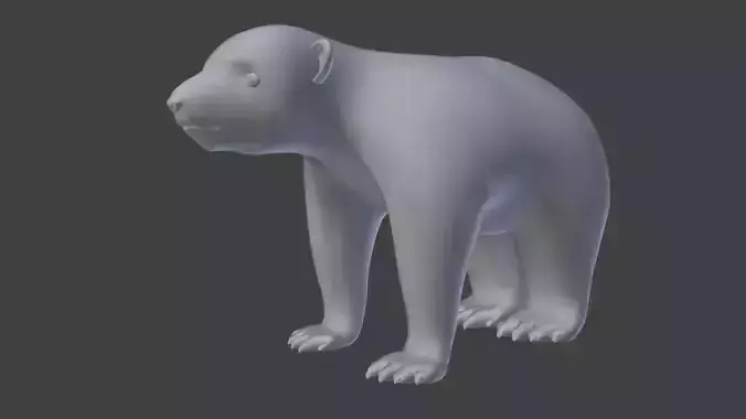 Baby bear Low-poly 3D model