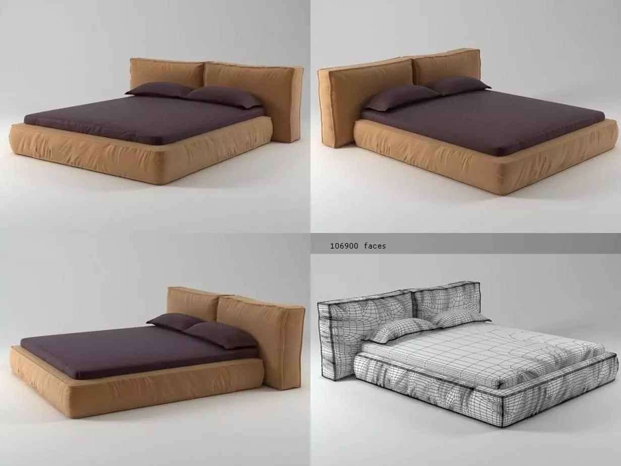 Fluff bed 3D model_0