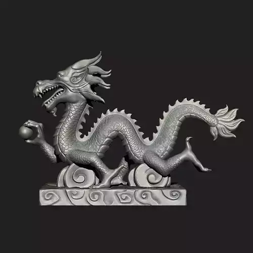 Asian Chinese Dragon Zbrush 3D Model