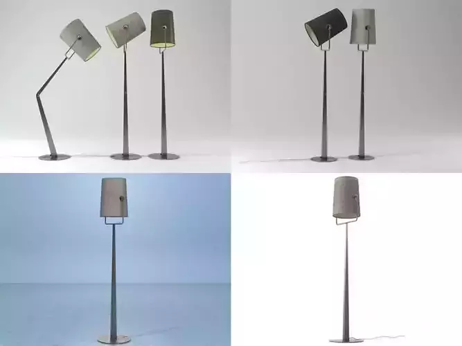 Fork floor lamp