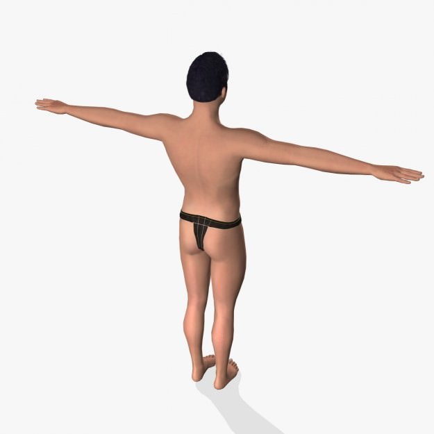 Sexy Young Boy  A12 Low-poly 3D model_13