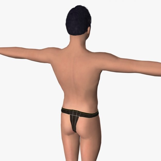 Sexy Young Boy  A12 Low-poly 3D model_11