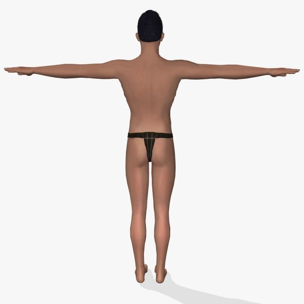 Sexy Young Boy  A12 Low-poly 3D model_10