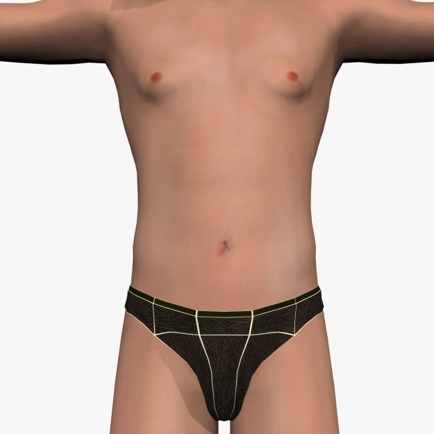 Sexy Young Boy  A12 Low-poly 3D model_8
