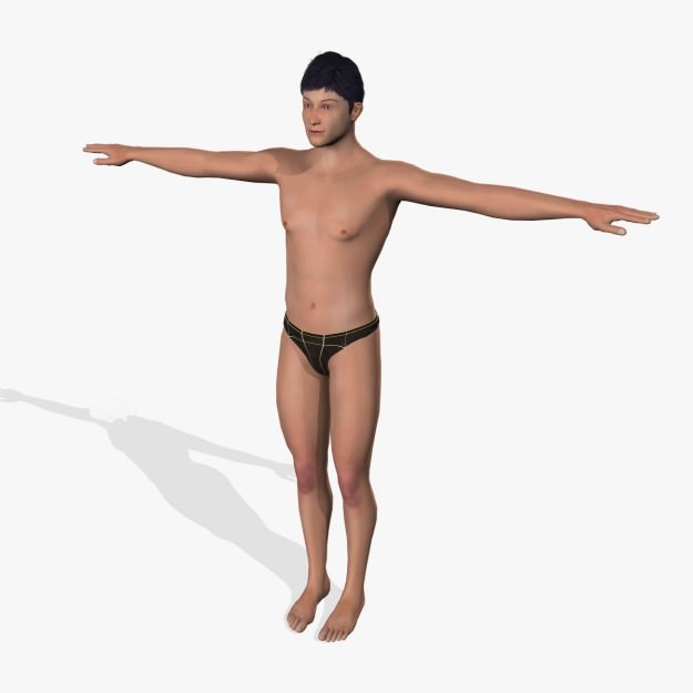 Sexy Young Boy  A12 Low-poly 3D model_6