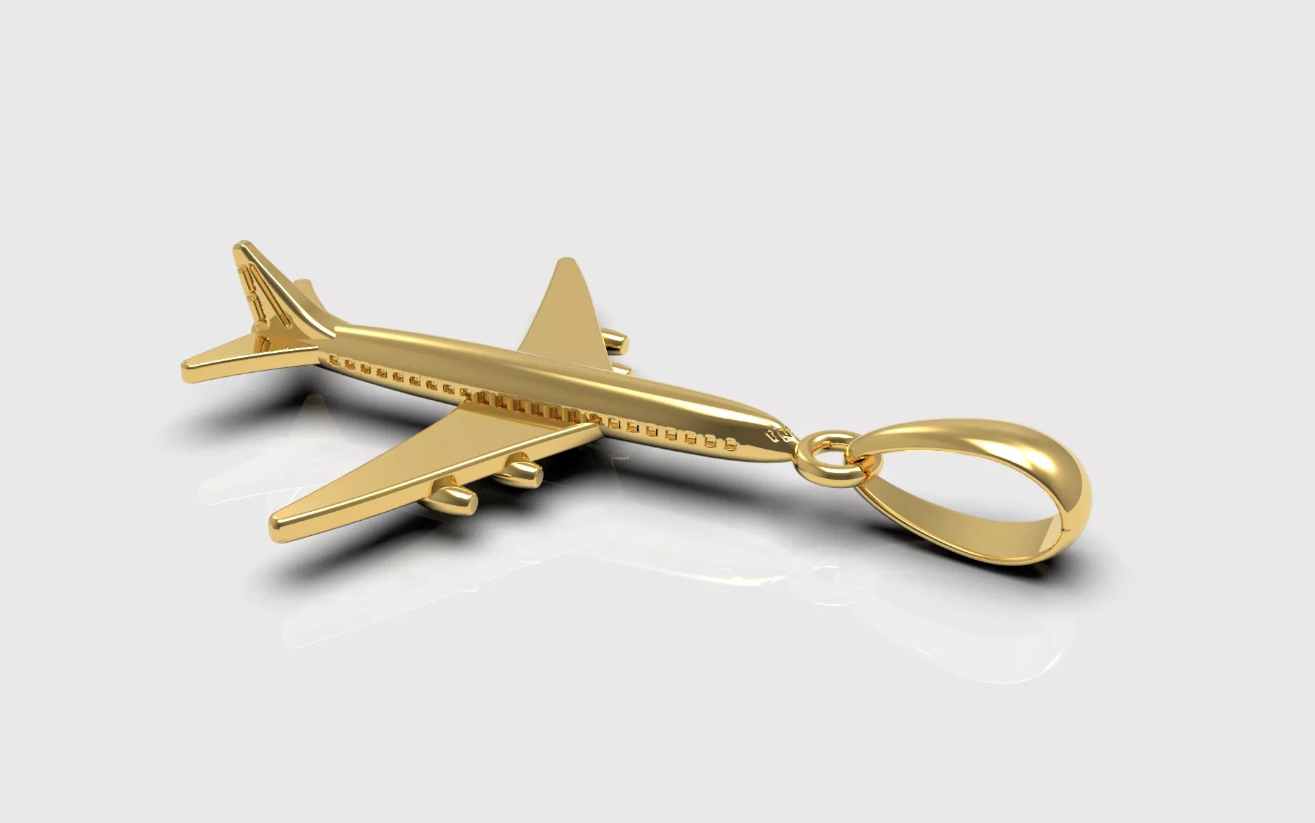 Airplane pendant 3D print model