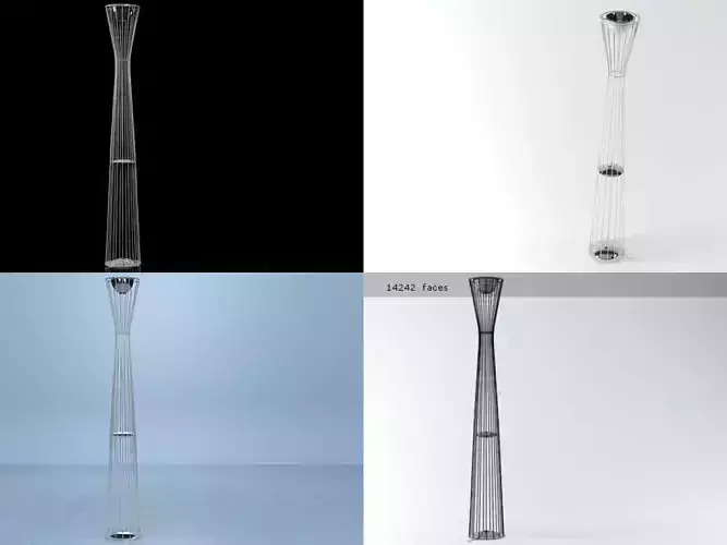 Lightwire tall glass vase