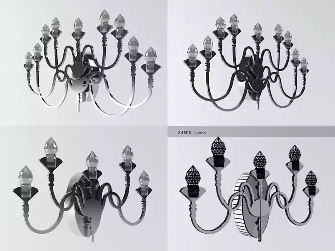 Edge wall lamp 3D model
