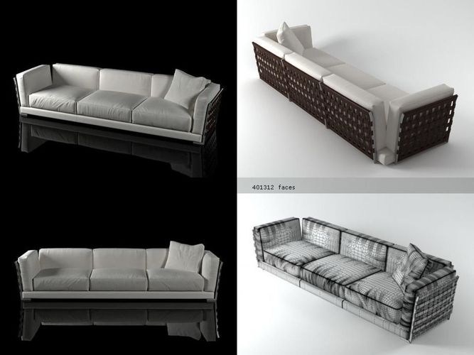 Cestone sofa 310 3D model