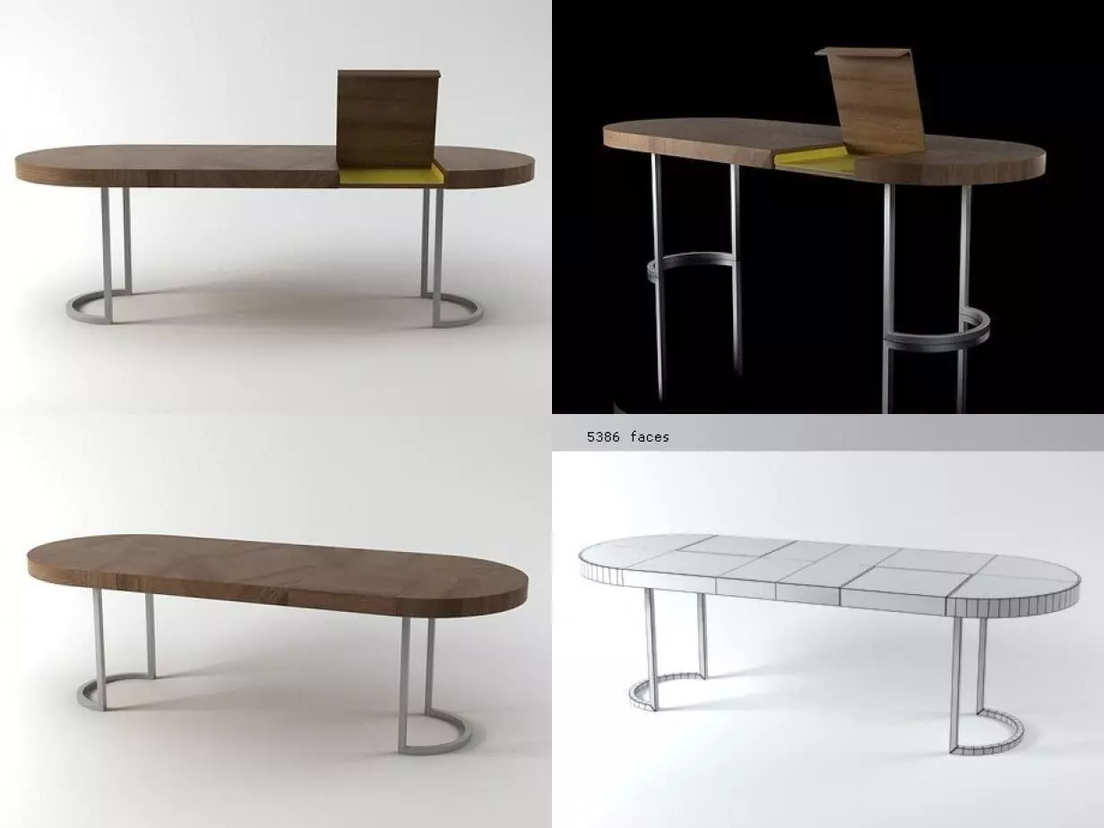 Pique Assiette - Dining table 3D model_0