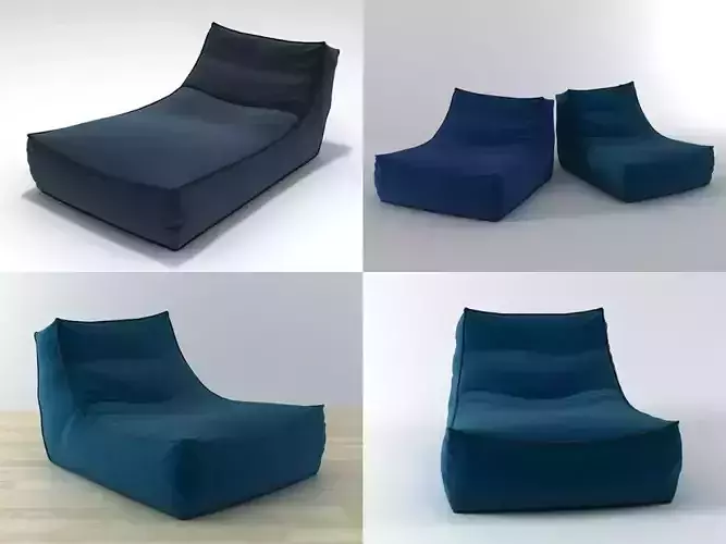 Zoe four different bean bag chairs