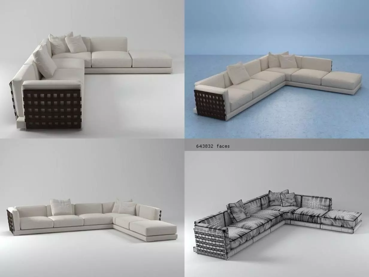 Cestone sofa set01 3D model_0