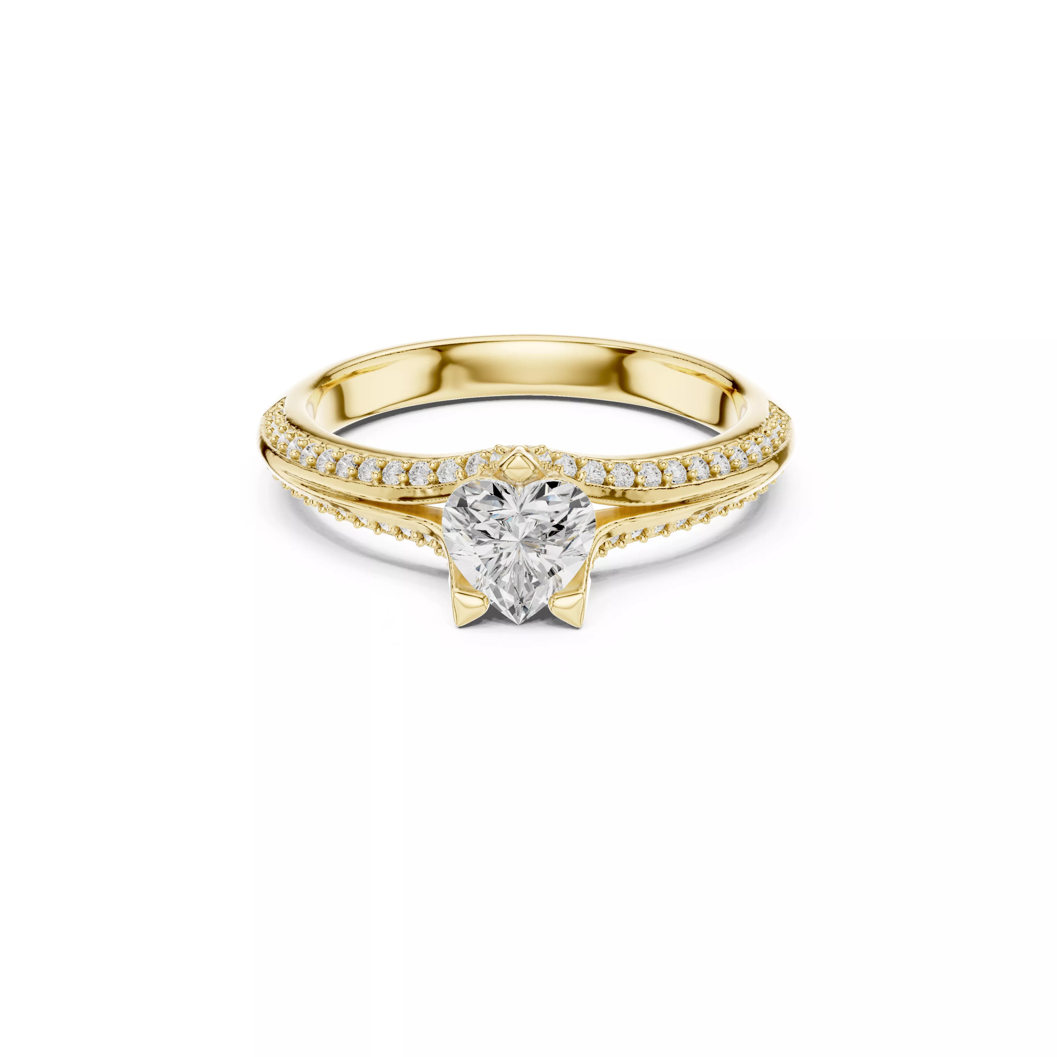 Buy Diamond Ring CAD Engagement Wedding Jewelry STL 3DM R3948 3D print model