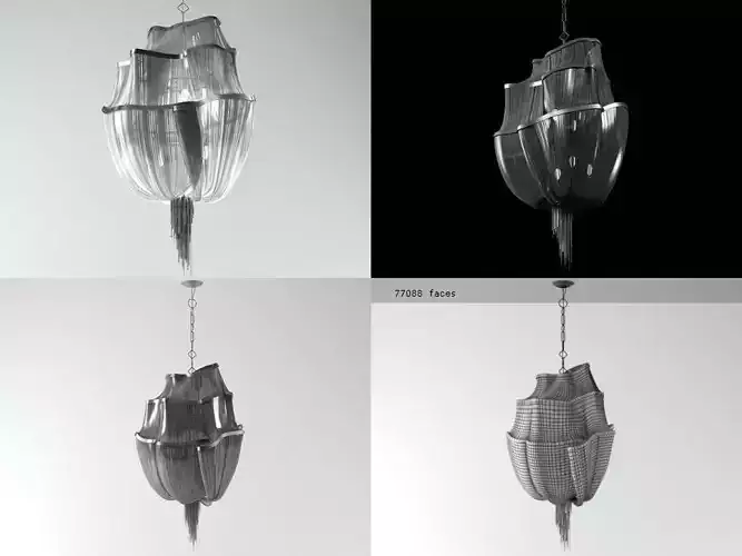 Atlantis chandelier made of glass and metal