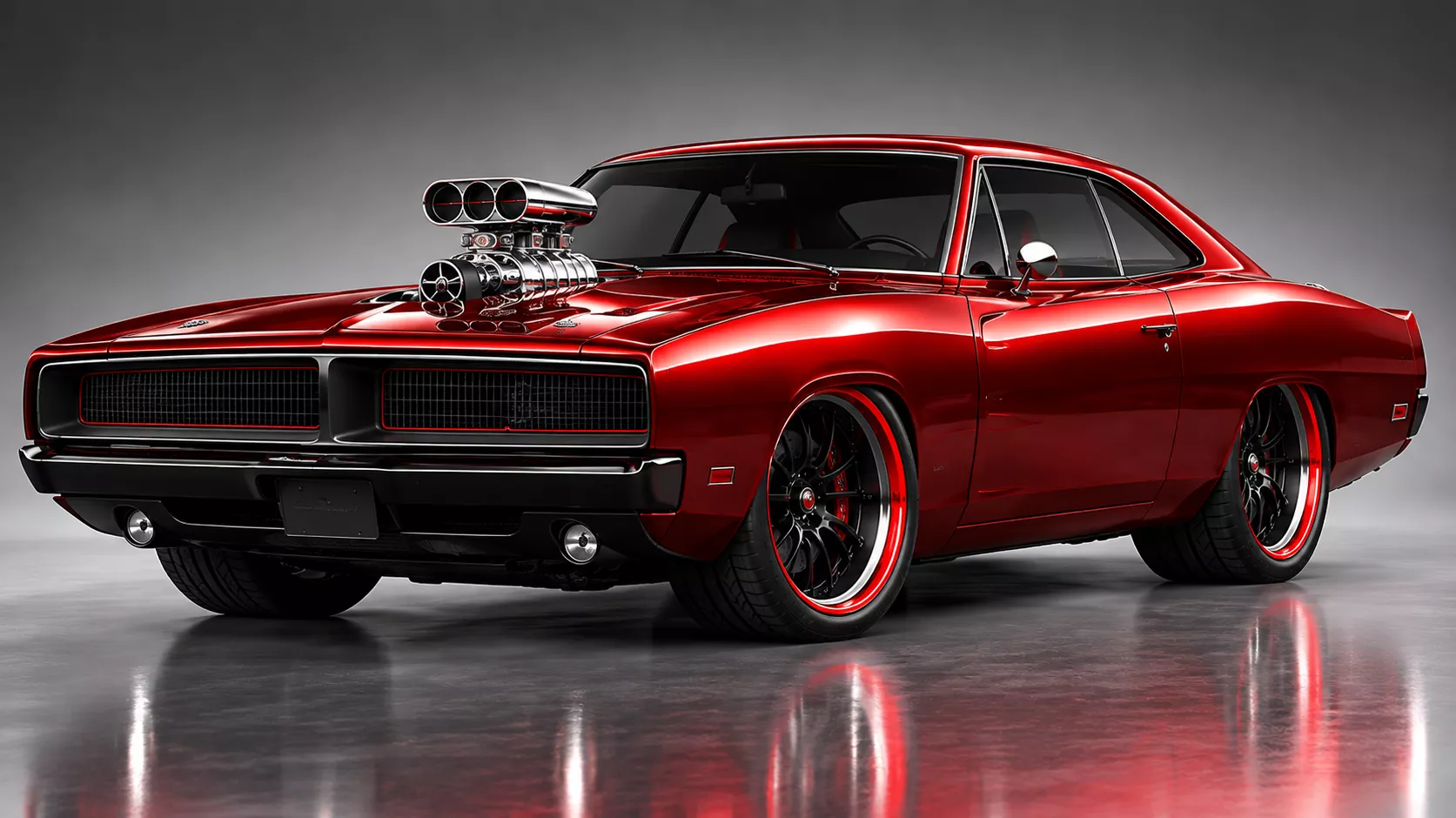 Dodge Charger 1969 Custom Classic Car 3D Model 3D model