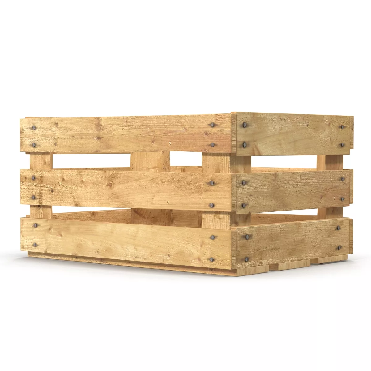 Wooden Fruit Crate 3D model