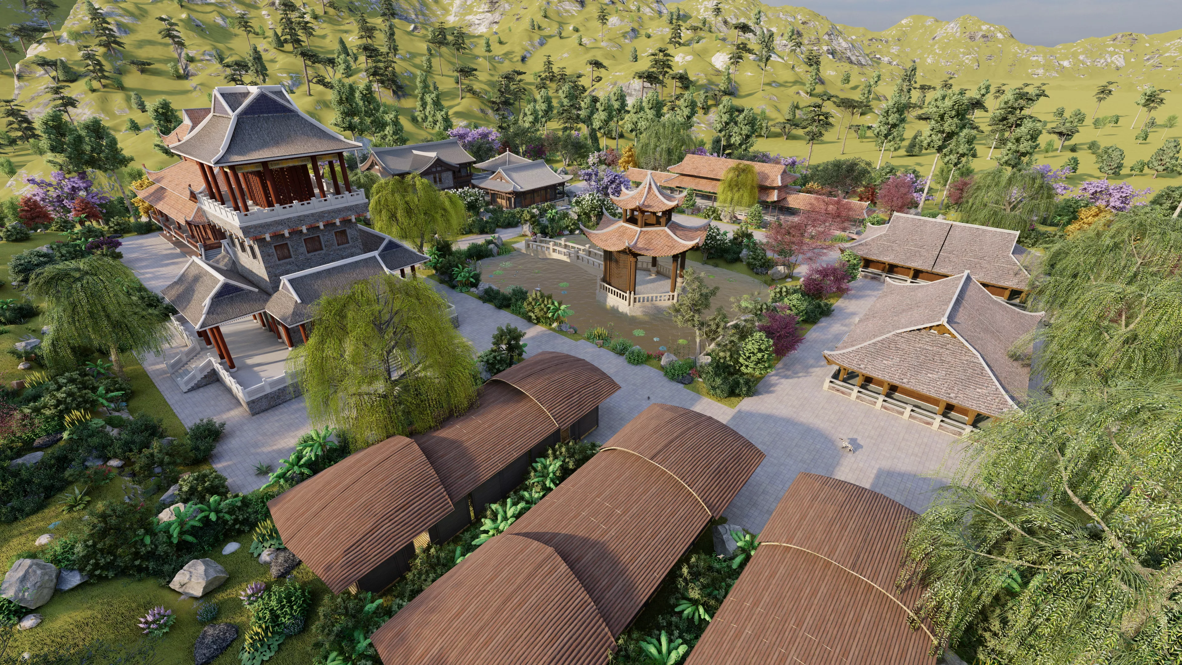 Japan Traditional House-Japanese Modular-Chinese Style 3D model