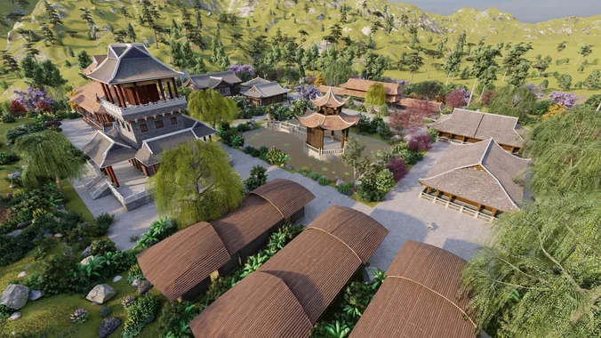 Japan Traditional House-Japanese Modular-Chinese Style
