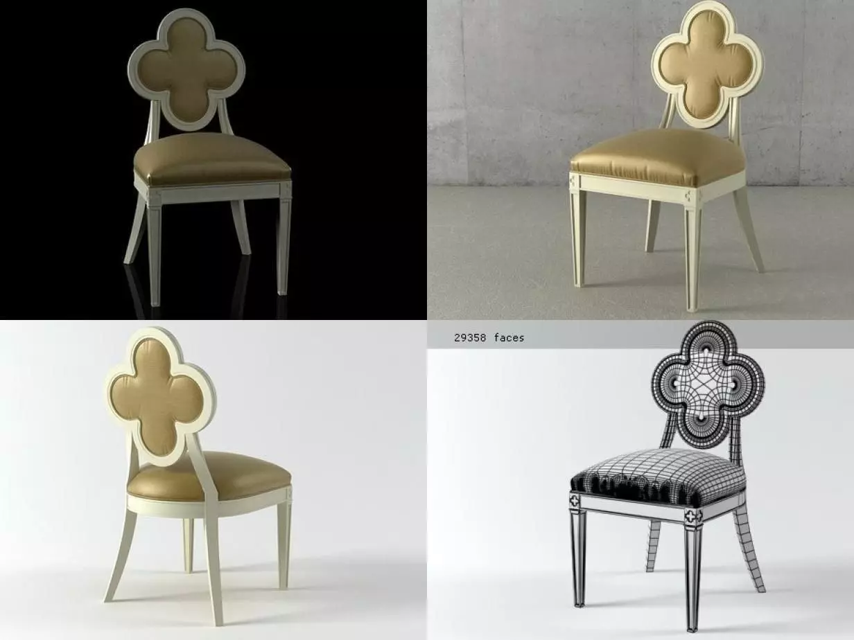 Alexandra  Chair 3D model_1