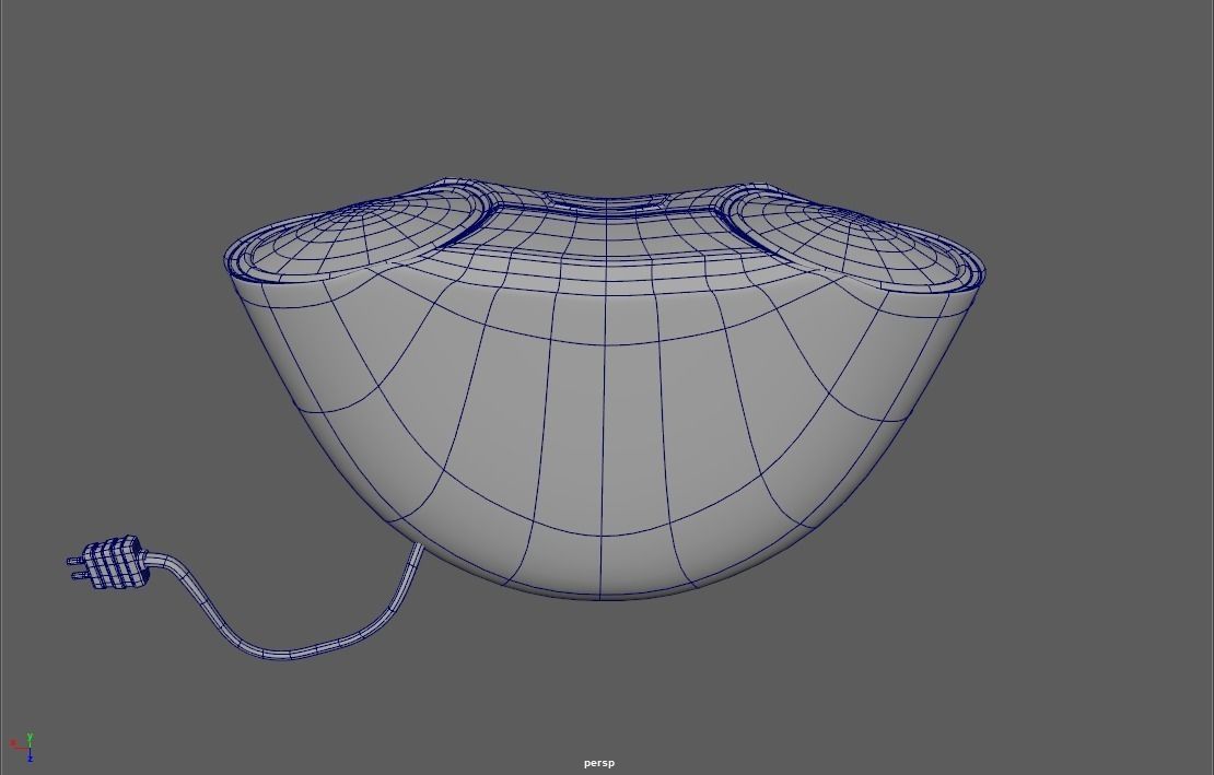 CD-Player with radio Low-poly 3D model_6