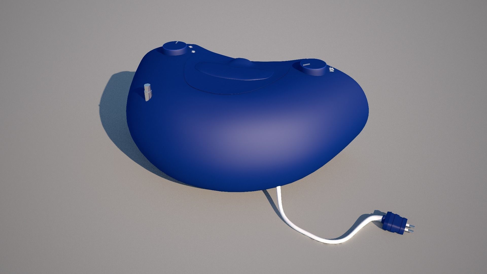 CD-Player with radio Low-poly 3D model_2