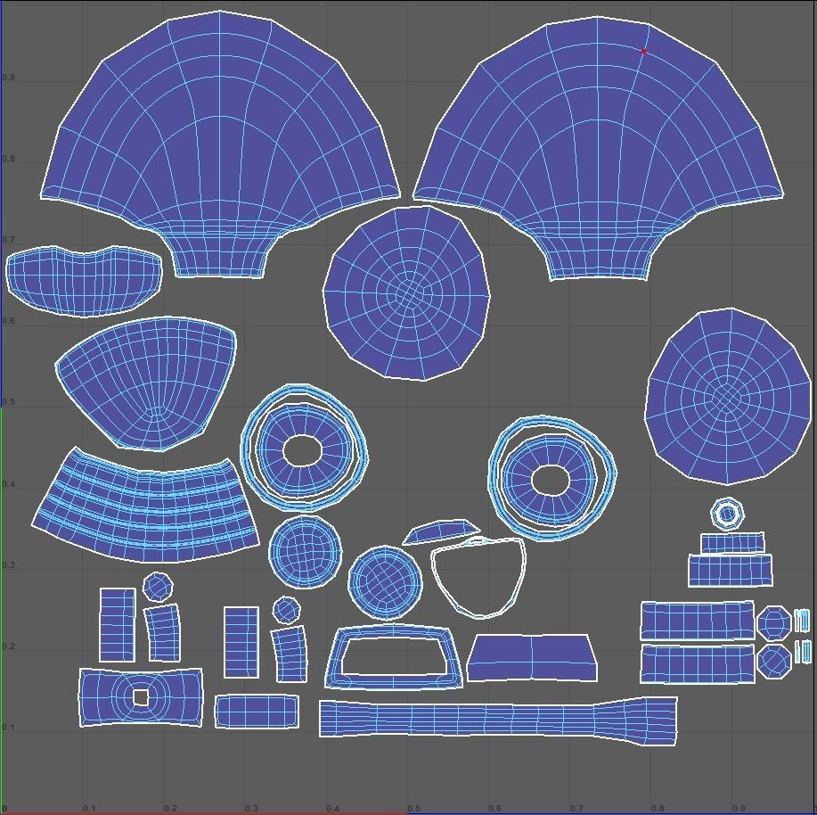 CD-Player with radio Low-poly 3D model_8